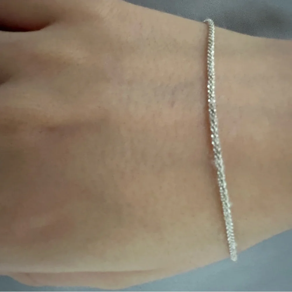 925 sterling Silver Twisted Rope Bracelet - Minimalist Women’s Jewelry